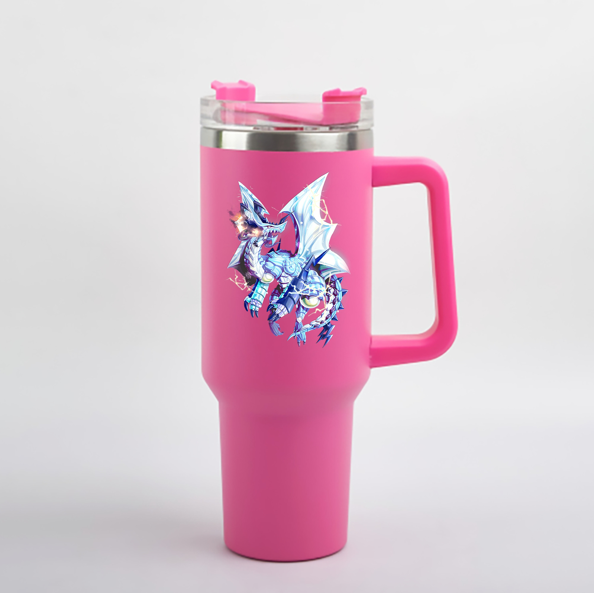 （画像用） 遊☆戯☆王 Yu-Gi-Oh! 1200mL車用タンブラー - クリスタルステッカー（プラスチックストロー付き）